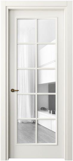 Межкомнатная дверь 8102 МЖМ Прозрачное стекло. Цвет Матовый жемчужный. Материал Гладкая эмаль. Коллекция Париж. Фото. Дверь межкомнатная 8102 МЖМ Прозрачное стекло. Цвет Матовый жемчужный. Материал Гладкая эмаль. Коллекция Париж. Картинка.