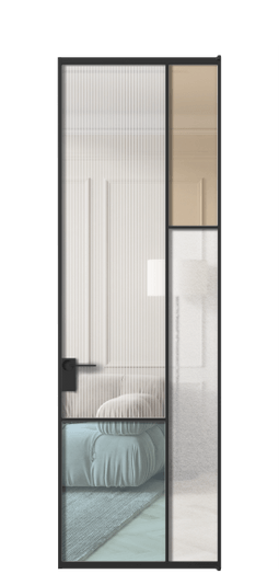 Межкомнатная дверь АЛПЛ041.12 ЧРН 4 стекла. Цвет Алюминий Черный. Материал Алюминий. Коллекция Мозаик. Фото. Дверь межкомнатная АЛПЛ041.12 ЧРН 4 стекла. Цвет Алюминий Черный. Материал Алюминий. Коллекция Мозаик. Картинка.