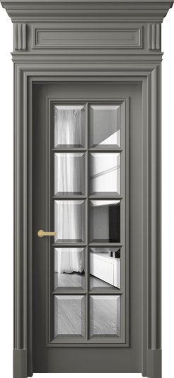 Дверь межкомнатная 7310 БКЛС ДВ ЗЕР Ф. Цвет Бук классический серый. Материал Массив бука эмаль. Коллекция Antique. Картинка.