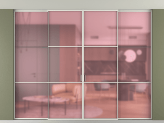 Алюминевая перегородка АЛПР 040.03_АСР_САТ РОЗ_new. Цвет Алюминий серый. Материал Алюминий в эмали. Коллекция Перегородка Формато внутри проёма скрытое крепление в потолок 4 створки. Фото. Алюминевая перегородка АЛПР 040.03_АСР_САТ РОЗ_new. Цвет Алюминий серый. Материал Алюминий в эмали. Коллекция Перегородка Формато внутри проёма скрытое крепление в потолок 4 створки. Картинка.