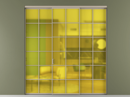 Алюминевая перегородка АЛПР 040.05_АБСК_САТ ЖЕЛ_new. Цвет Алюминий бисквитный. Материал Алюминий в эмали. Коллекция Перегородка Formato внутри проёма 3 створки. Фото. Алюминевая перегородка АЛПР 040.05_АБСК_САТ ЖЕЛ_new. Цвет Алюминий бисквитный. Материал Алюминий в эмали. Коллекция Перегородка Formato внутри проёма 3 створки. Картинка.