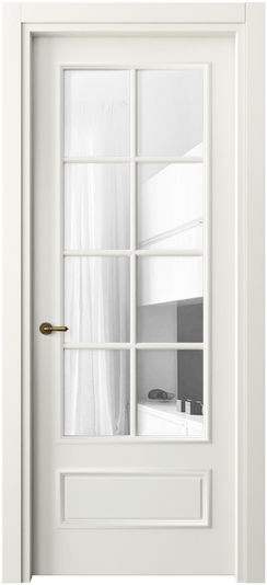 Межкомнатная дверь 8112 МЖМ Прозрачное стекло. Цвет Матовый жемчужный. Материал Гладкая эмаль. Коллекция Paris. Фото. Дверь межкомнатная 8112 МЖМ Прозрачное стекло. Цвет Матовый жемчужный. Материал Гладкая эмаль. Коллекция Paris. Картинка.