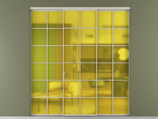 Алюминевая перегородка АЛПР 040.05_АСБЖ_САТ ЖЕЛ_new. Цвет Алюминий светло-бежевый. Материал Алюминий в эмали. Коллекция Перегородка Formato внутри проёма 3 створки. Фото. Алюминевая перегородка АЛПР 040.05_АСБЖ_САТ ЖЕЛ_new. Цвет Алюминий светло-бежевый. Материал Алюминий в эмали. Коллекция Перегородка Formato внутри проёма 3 створки. Картинка.