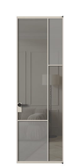 Межкомнатная дверь АЛПЛ041.12 АСБЖ Серый сатин матовое + Серый прозрачное. Цвет Алюминий светло-бежевый. Материал Алюминий в эмали. Коллекция Mosaic. Фото. Дверь межкомнатная АЛПЛ041.12 АСБЖ Серый сатин матовое + Серый прозрачное. Цвет Алюминий светло-бежевый. Материал Алюминий в эмали. Коллекция Mosaic. Картинка.