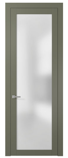 Дверь межкомнатная 2102 МОТ. Цвет Матовый оливковый тёмный. Материал Гладкая эмаль. Коллекция Planum. Картинка.