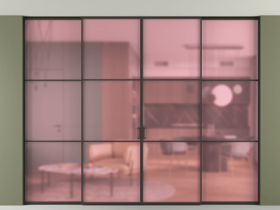 Алюминевая перегородка АЛПР 040.03_ААН_САТ РОЗ_new. Цвет Алюминий антрацит. Материал Алюминий в эмали. Коллекция Перегородка Формато внутри проёма скрытое крепление в потолок 4 створки. Фото. Алюминевая перегородка АЛПР 040.03_ААН_САТ РОЗ_new. Цвет Алюминий антрацит. Материал Алюминий в эмали. Коллекция Перегородка Формато внутри проёма скрытое крепление в потолок 4 створки. Картинка.