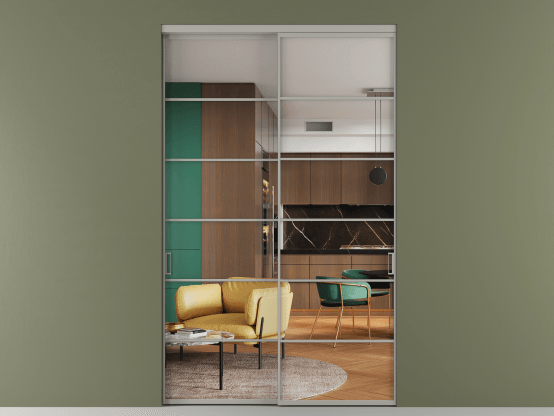 Алюминевая перегородка АЛПР 040.04_АНСР_Crystalvision_new. Цвет Алюминий нейтральный серый. Материал Алюминий в эмали. Коллекция Перегородка Формато внутри проёма 2 створки. Фото. Алюминевая перегородка АЛПР 040.04_АНСР_Crystalvision_new. Цвет Алюминий нейтральный серый. Материал Алюминий в эмали. Коллекция Перегородка Формато внутри проёма 2 створки. Картинка.