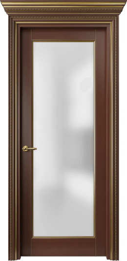 Дверь межкомнатная 6202 БКЗ САТ. Цвет Бук коричневый с золотом. Материал Массив бука с патиной. Коллекция Royal. Картинка.