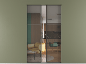 Алюминевая перегородка АЛПР 040.03 МАН Серый триплекс. Цвет Алюминий антрацит. Материал Алюминий в эмали. Коллекция Перегородка Формато скрытый пенал 2 створки. Фото. Алюминевая перегородка АЛПР 040.03 МАН Серый триплекс. Цвет Алюминий антрацит. Материал Алюминий в эмали. Коллекция Перегородка Формато скрытый пенал 2 створки. Картинка.