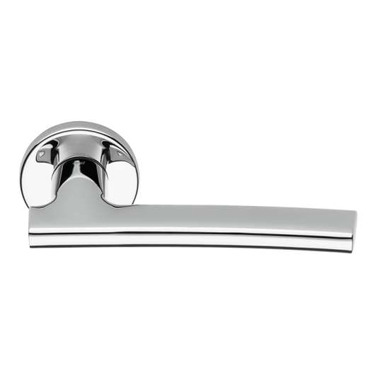 Ручки для межкомнатных дверей Ручка дверная Сан. Цвет Полированный хром. Коллекция Сан. Фото. Ручки для дверей Ручка дверная Сан. Цвет Полированный хром. Коллекция Сан. Картинка.