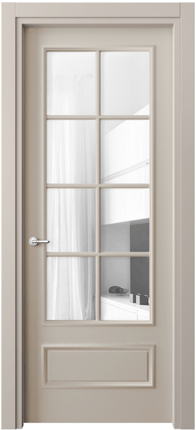 Межкомнатная дверь 8112 МСБЖ Прозрачное стекло. Цвет Матовый светло-бежевый. Материал Гладкая эмаль. Коллекция Paris. Фото. Дверь межкомнатная 8112 МСБЖ Прозрачное стекло. Цвет Матовый светло-бежевый. Материал Гладкая эмаль. Коллекция Paris. Картинка.