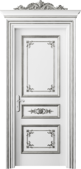 Межкомнатная дверь 6503 ББЛСА. Цвет Бук белоснежный серебряный антик. Материал Массив бука эмаль с патиной серебро античное. Коллекция Imperial. Фото. Дверь межкомнатная 6503 ББЛСА. Цвет Бук белоснежный серебряный антик. Материал Массив бука эмаль с патиной серебро античное. Коллекция Imperial. Картинка.