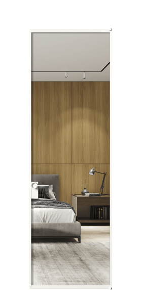 Межкомнатная дверь АЛПЛ040.01 Зеркало триплекс БЕЛ. Цвет Алюминий Белый. Материал Алюминий. Коллекция Formato. Фото. Дверь межкомнатная АЛПЛ040.01 Зеркало триплекс БЕЛ. Цвет Алюминий Белый. Материал Алюминий. Коллекция Formato. Картинка.