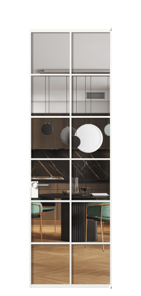 Межкомнатная дверь АЛПЛ040.05 Crystalvision БЕЛ. Цвет Алюминий Белый. Материал Алюминий. Коллекция Formato. Фото. Дверь межкомнатная АЛПЛ040.05 Crystalvision БЕЛ. Цвет Алюминий Белый. Материал Алюминий. Коллекция Formato. Картинка.