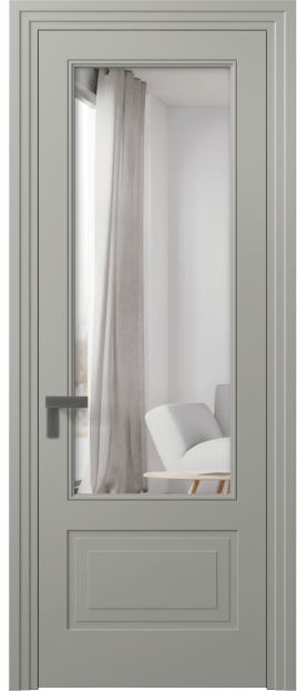 Межкомнатная дверь 8342 МНСР Двустороннее зеркало. Цвет Матовый нейтральный серый. Материал Гладкая эмаль. Коллекция Rocca. Фото. Дверь межкомнатная 8342 МНСР Двустороннее зеркало. Цвет Матовый нейтральный серый. Материал Гладкая эмаль. Коллекция Rocca. Картинка.