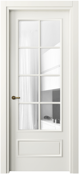 Межкомнатная дверь 8112 МЖМ Прозрачное стекло. Цвет Матовый жемчужный. Материал Гладкая эмаль. Коллекция Paris. Фото. Дверь межкомнатная 8112 МЖМ Прозрачное стекло. Цвет Матовый жемчужный. Материал Гладкая эмаль. Коллекция Paris. Картинка.