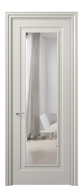 Межкомнатная дверь 8403 МОС Зеркало с одной стороны. Цвет Матовый облачно-серый. Материал Гладкая эмаль. Коллекция Mascot. Фото. Дверь межкомнатная 8403 МОС Зеркало с одной стороны. Цвет Матовый облачно-серый. Материал Гладкая эмаль. Коллекция Mascot. Картинка.