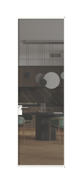 Межкомнатная дверь АЛПЛ040.01 Серый триплекс БЕЛ. Цвет Алюминий Белый. Материал Алюминий. Коллекция Formato. Фото. Дверь межкомнатная АЛПЛ040.01 Серый триплекс БЕЛ. Цвет Алюминий Белый. Материал Алюминий. Коллекция Formato. Картинка.