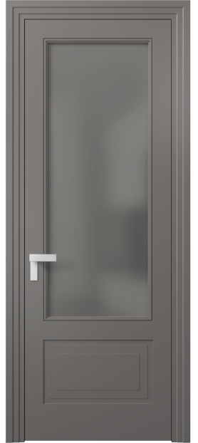 Межкомнатная дверь 8342 МКЛС Серый сатин. Цвет Матовый классический серый. Материал Гладкая эмаль. Коллекция Rocca. Фото. Дверь межкомнатная 8342 МКЛС Серый сатин. Цвет Матовый классический серый. Материал Гладкая эмаль. Коллекция Rocca. Картинка.